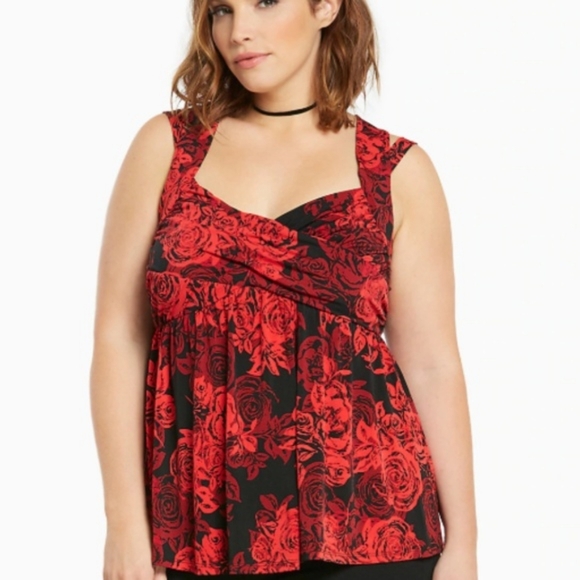 Torrid Rose Tank Top - Picture 1 of 9